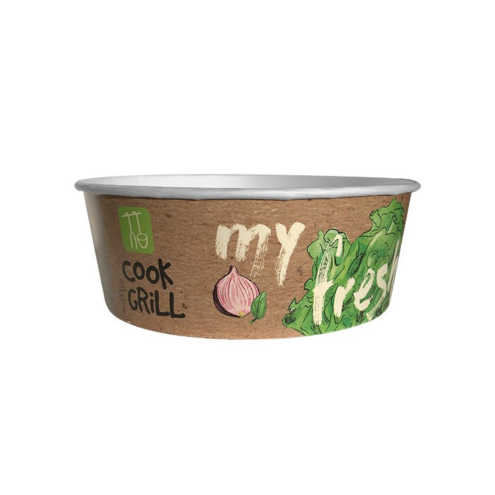 Bol salade carton personnalisé sans couvercle