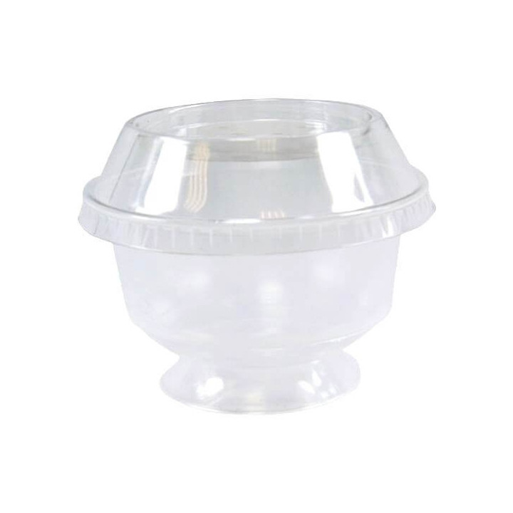 Coupe dessert plastique PP (vide avec couvercle)