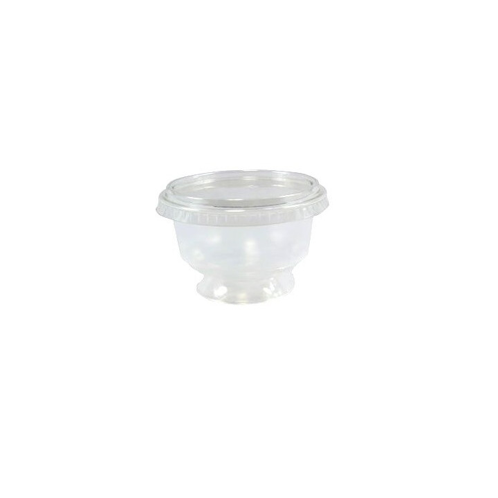 Coupe dessert plastique PP + couvercle plat