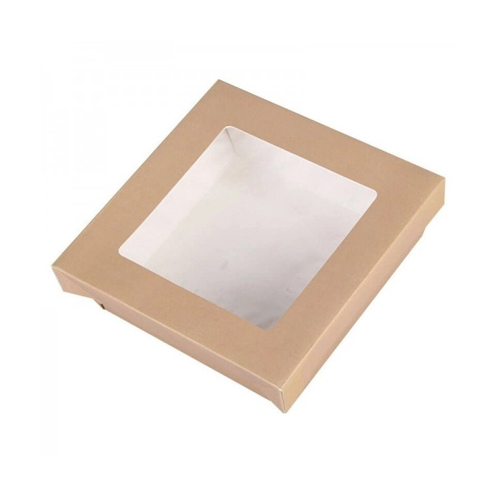 Boîte carton Fenêtre kraft Carrée (vue de dessus)