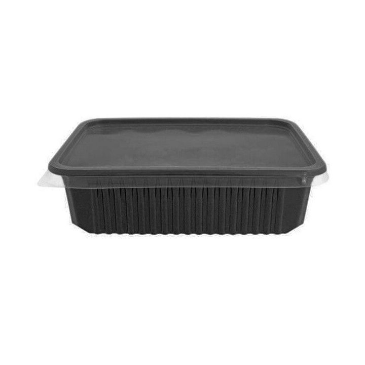 Barquette plastique rectangle noire