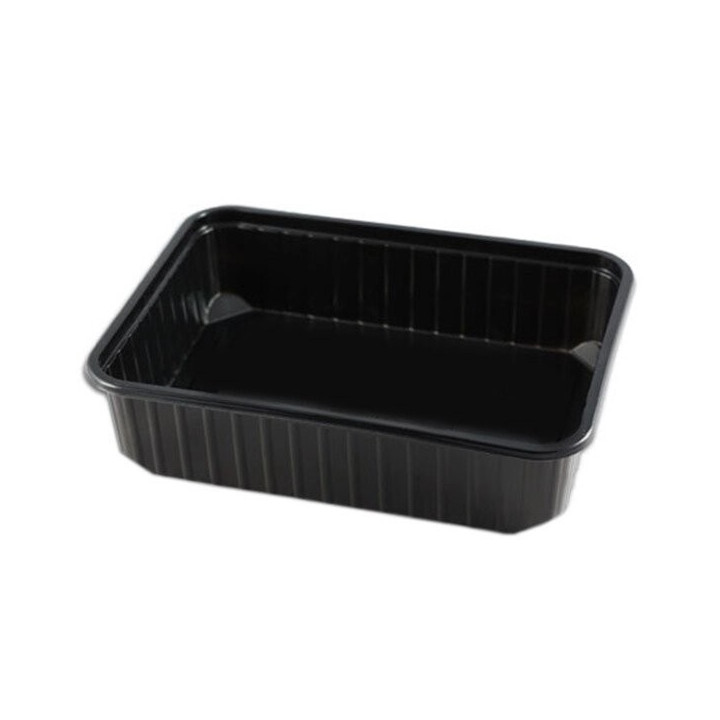 Barquette rectangle multifonction noire sans couvercle