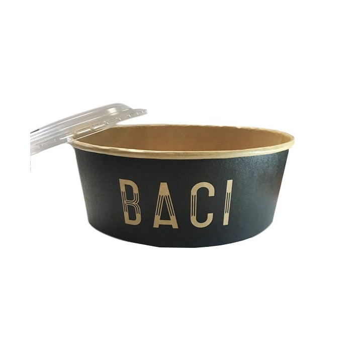 Bol salade carton personnalisé + couvercle