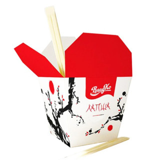 Pot à pâtes en carton personnalisable rouge