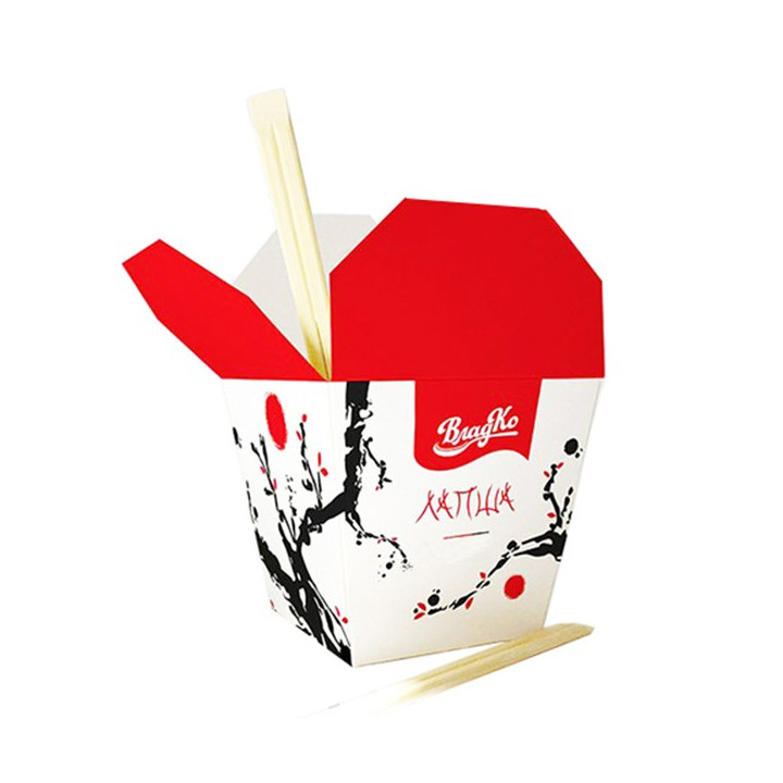 Pot à pâtes en carton personnalisable rouge