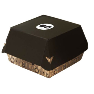 Boite burger personnalisée noir