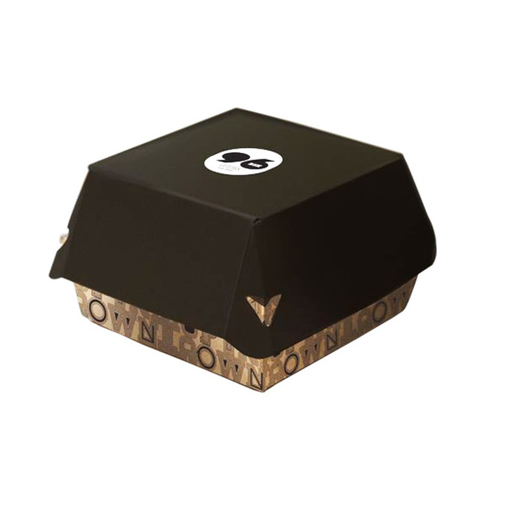 Boite burger personnalisée noir