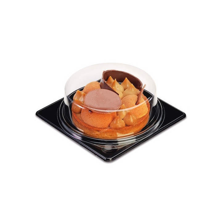 Boite à tarte fond noir + couvercle