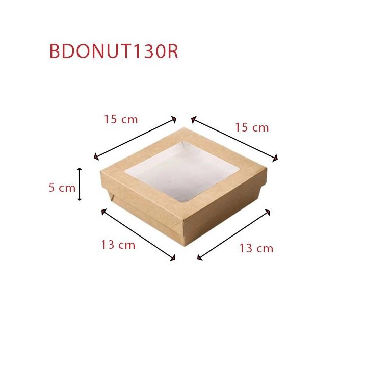 Boîte carton Fenêtre kraft Carrée dimensions
