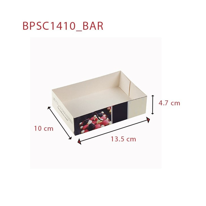 Boîte pâtissière baroque ouverte BPSC1410-BAR