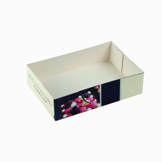 Boîte pâtissière baroque ouverte