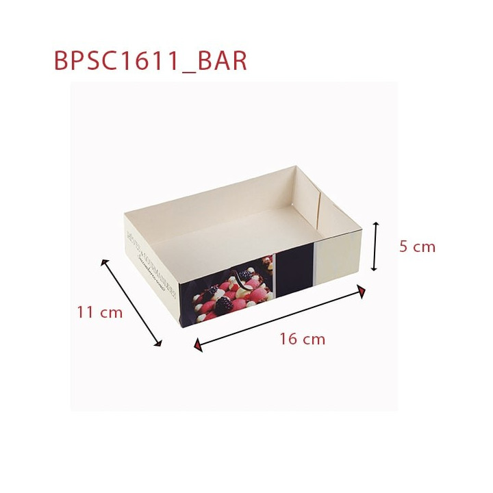 Boîte pâtissière baroque ouverte BPSC1611-BAR