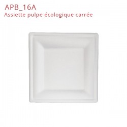 miniature Assiette blanche carrée pulpe