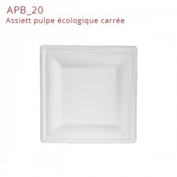 miniature Assiette blanche carrée pulpe