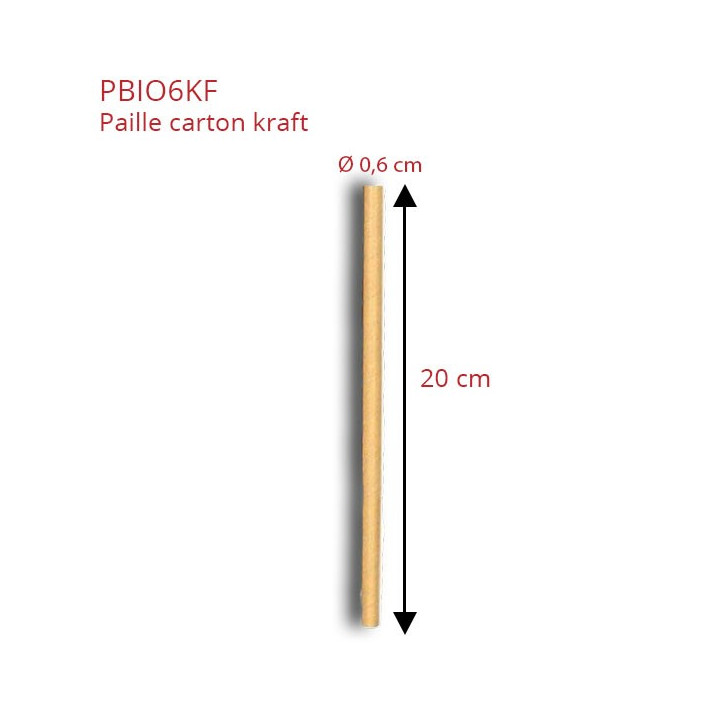 pailles carton kraft dimensions