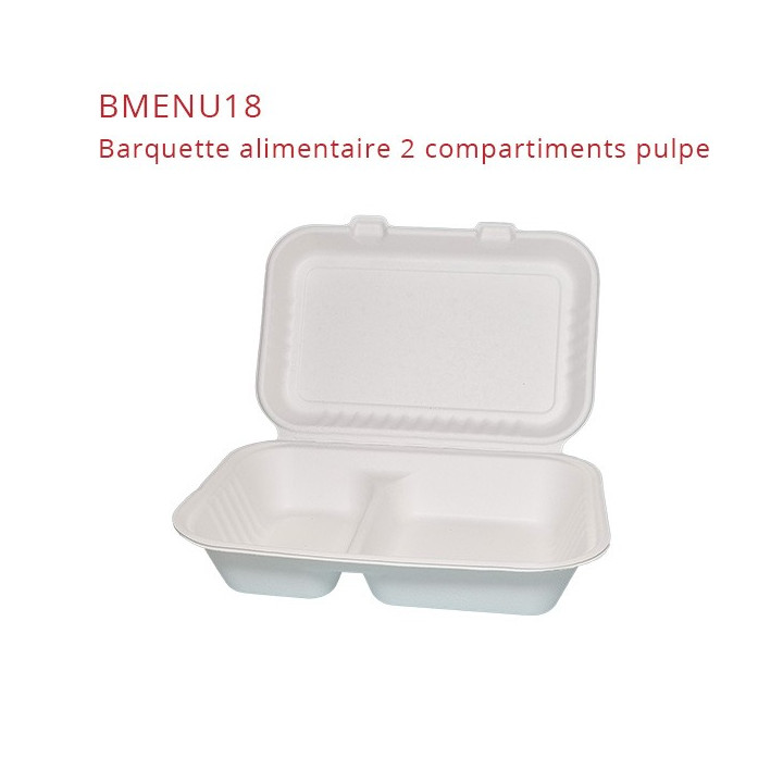 Boite alimentaire pulpe divisé BMENU18 ouverte