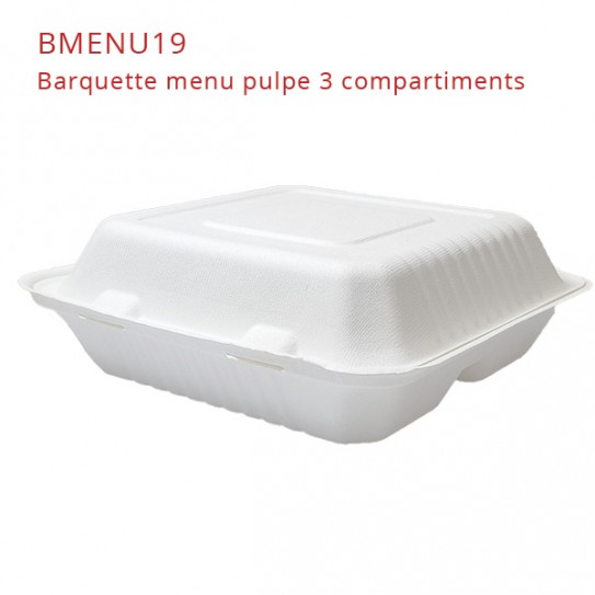 Barquette alimentaire compostable 600 ml