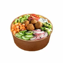 miniature Bol Salade Carton Brun