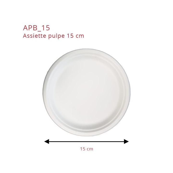 Assiette ronde pulpe 15 cm