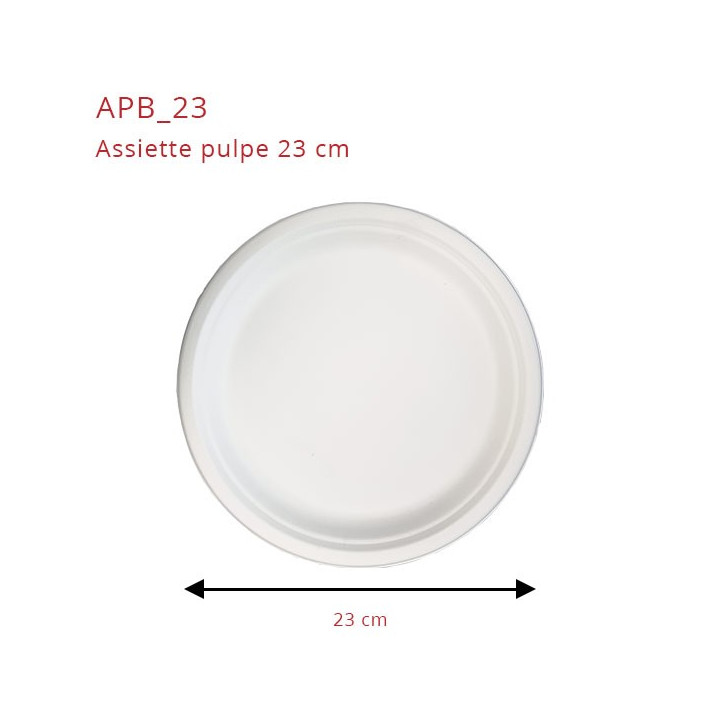 Assiette ronde pulpe 23 cm