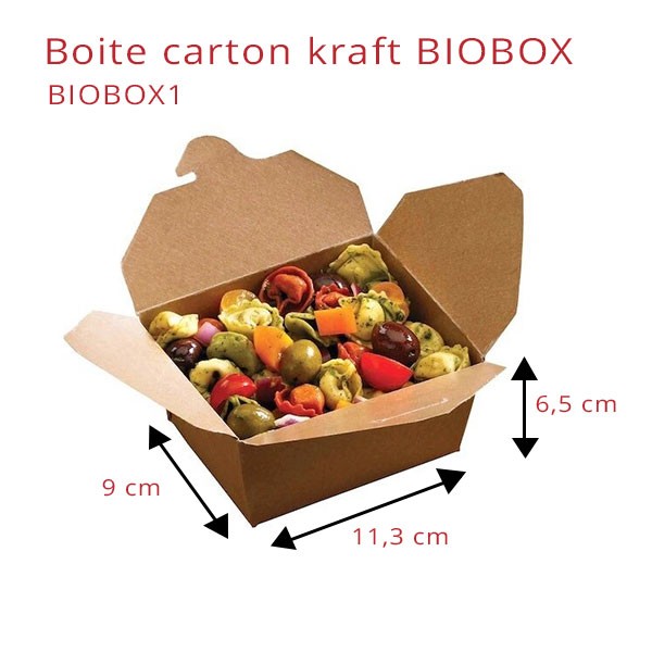 zoom Boite BIOBOX en carton