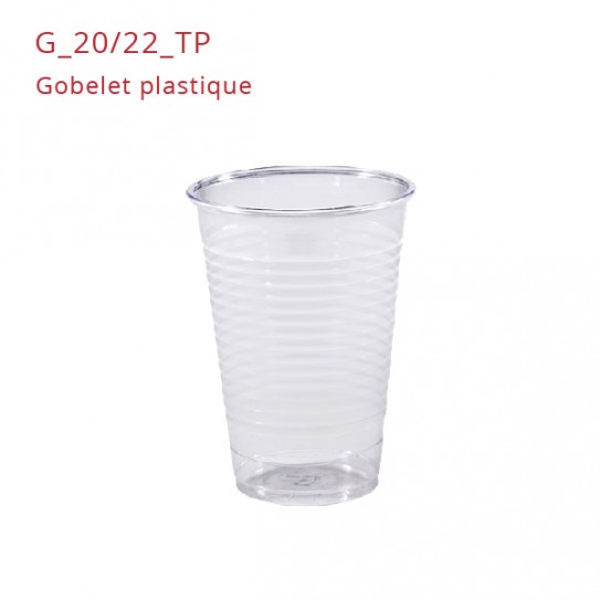 Gobelet transparent en plastique - Le Bon Emballage