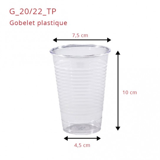 Gobelet transparent en plastique - Le Bon Emballage