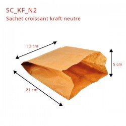 miniature Sac croissant kraft brun