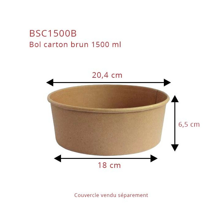 Bol carton brun grand format dimensions