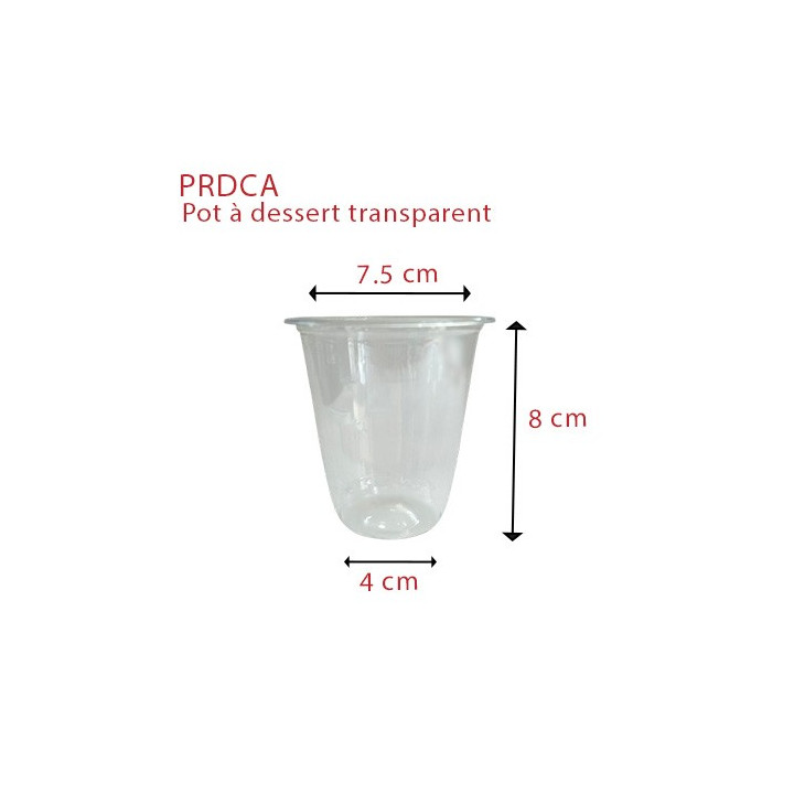 Pot a dessert dimensions