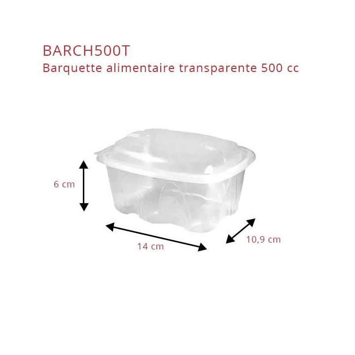 barquette transparente 500