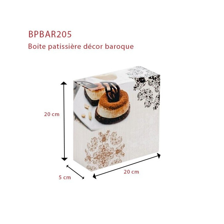 BPBAR205 boite pâtissière dimensions