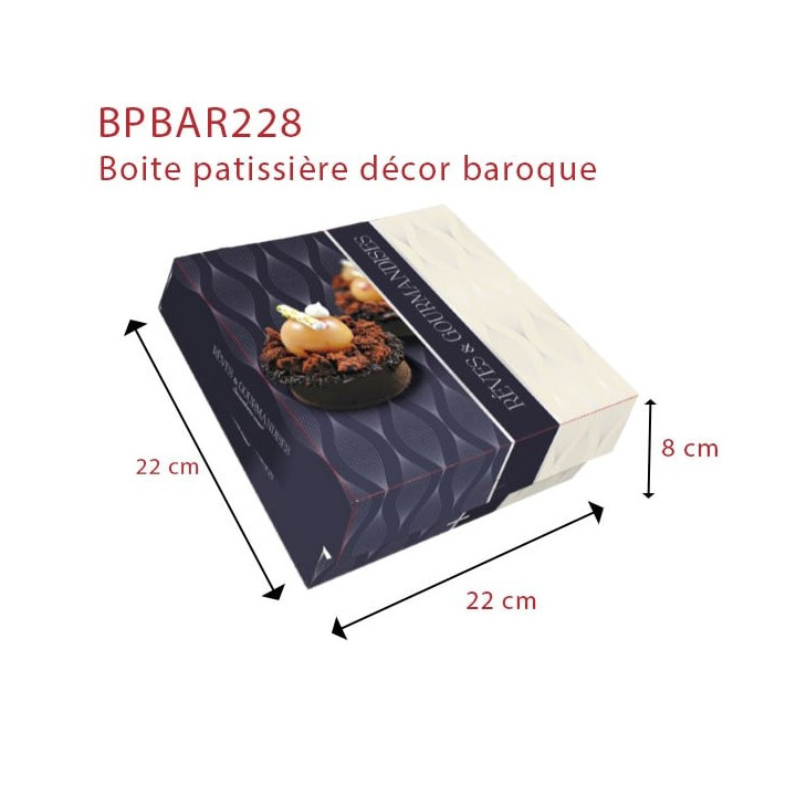 BPBAR228 boite pâtissière dimensions