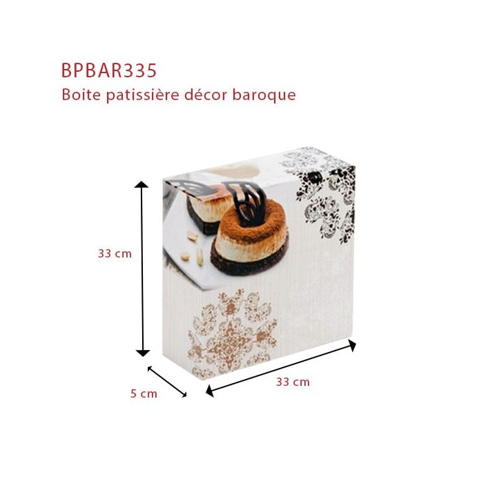 Boite Pâtissière Baroque - Le Bon Emballage Alimentaire jetable