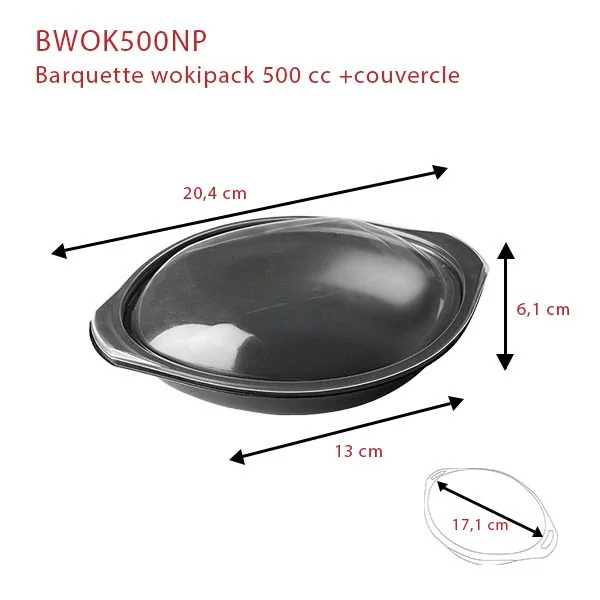 Barquette Wokipack micro-ondable + Couvercle