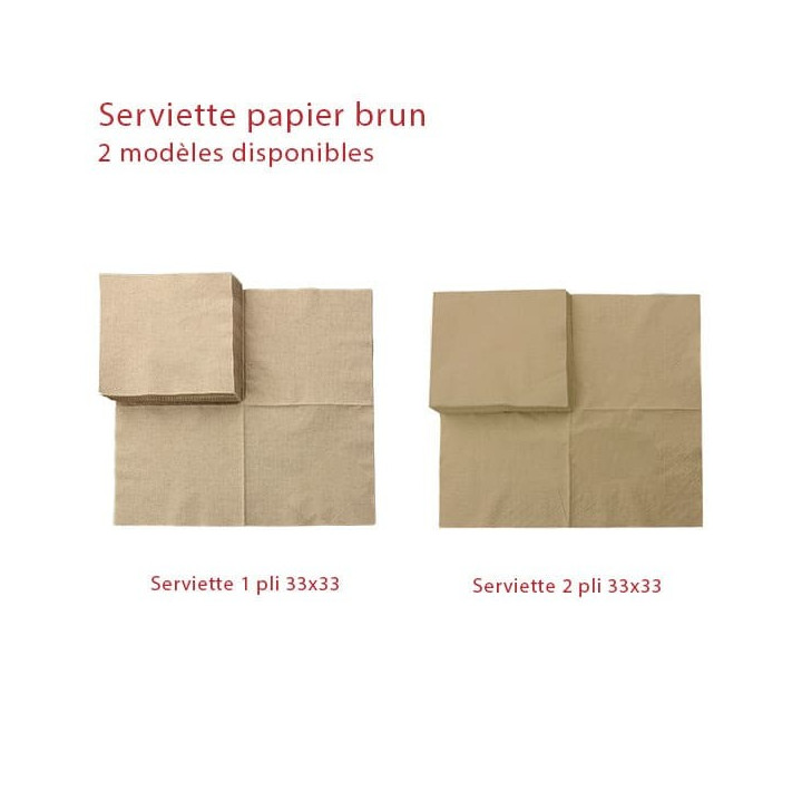 Serviette papier brun modèle