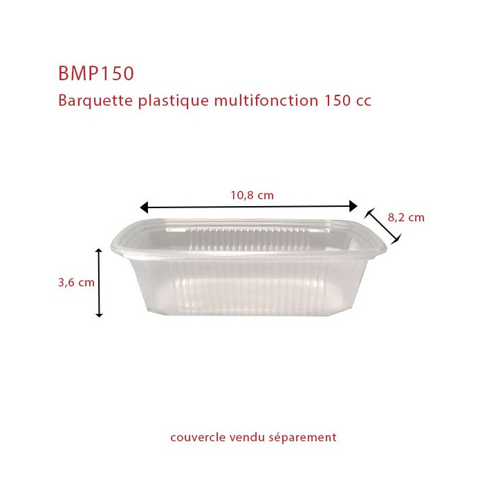 Barquette plastique 150 cc