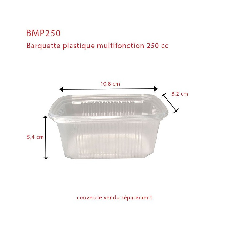 barquette plastique 250 cc