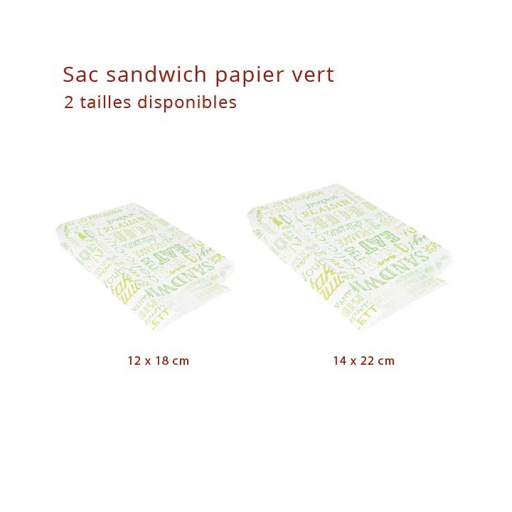 Sac Sandwich Papier 2 tailles