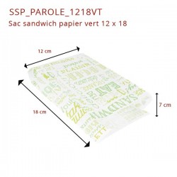 miniature Sac Sandwich Papier Vert