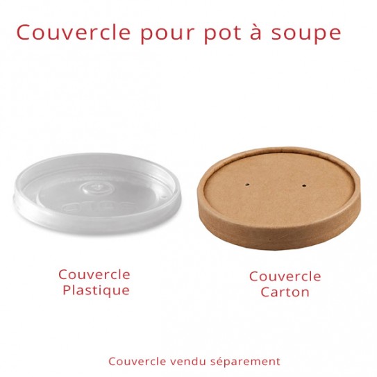 Pot à Soupe Carton Kraft Brun - SML Food Plastic