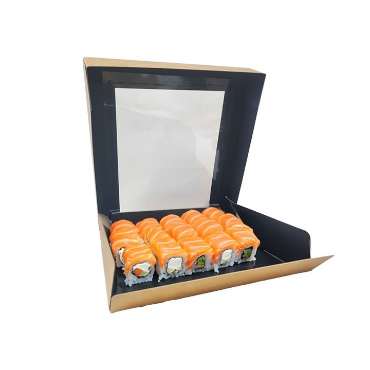 Plateau carton sushi fenêtre