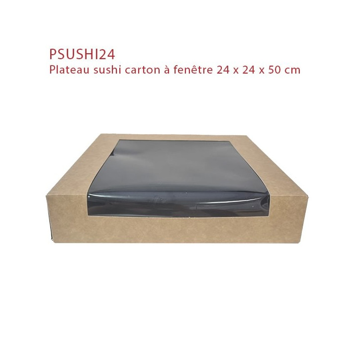 Plateau sushi carton fenêtre PSUSHI24