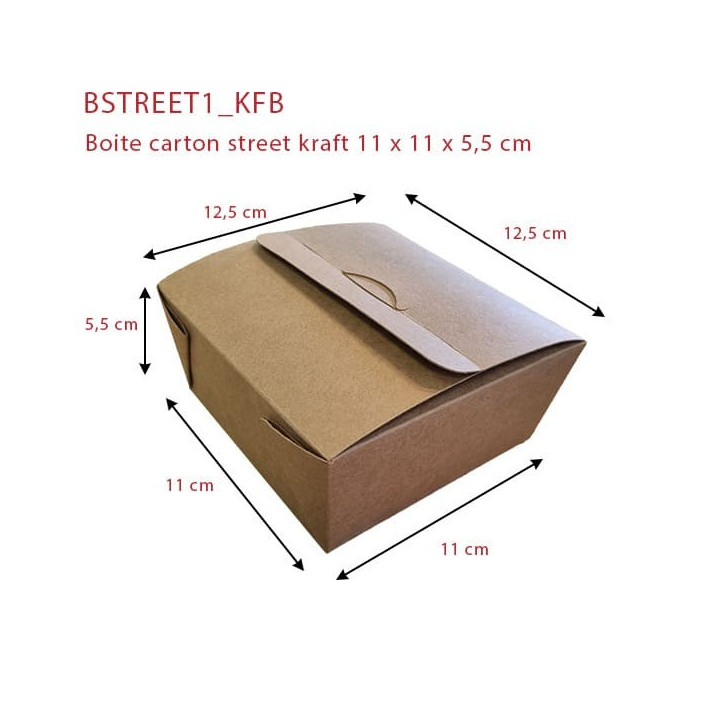 Boîte Carton Street carrée dimensions