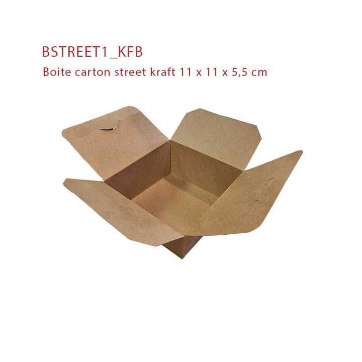 Boîte Carton Street carrée (ouvert)