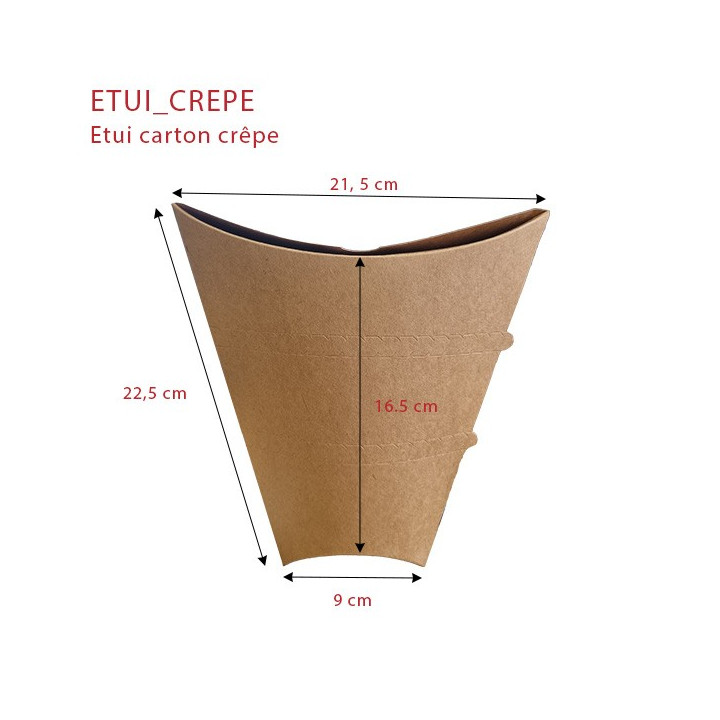Emballage crêpe rabattable dimensions