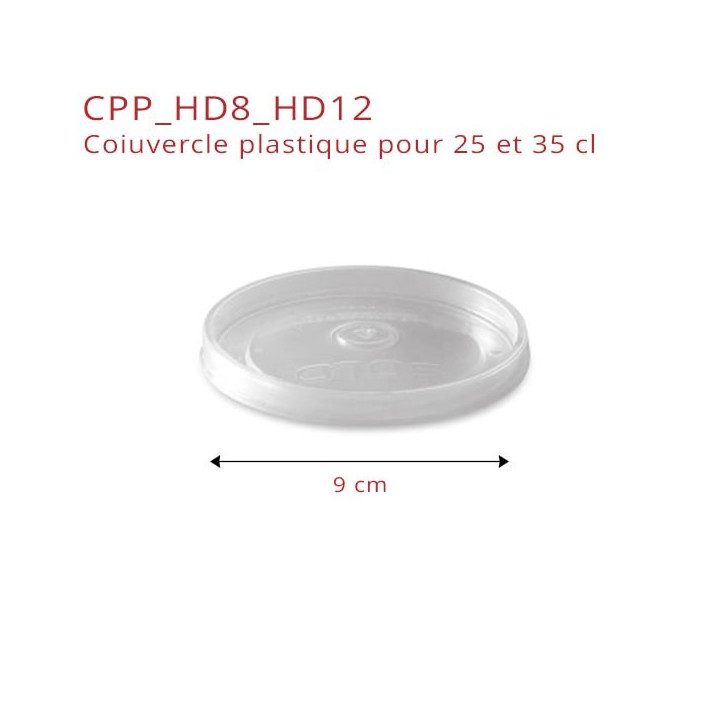 Couvercle plastique 25 cl et 35 cl