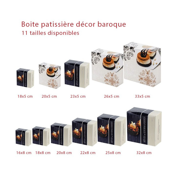 Boite Patissière Baroque TAILLES