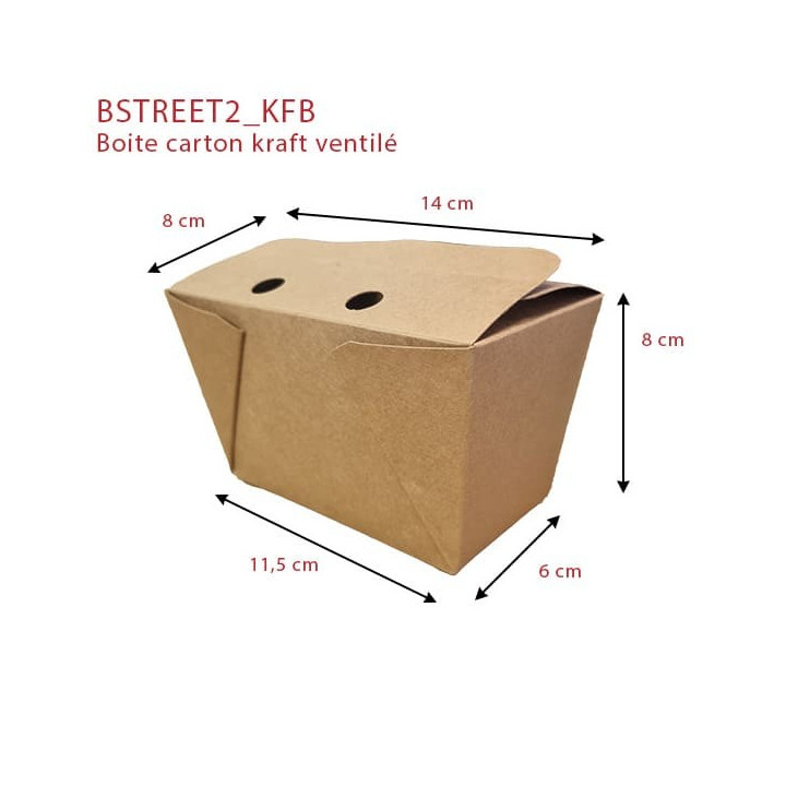 Boîte carton street ventilée dimensions