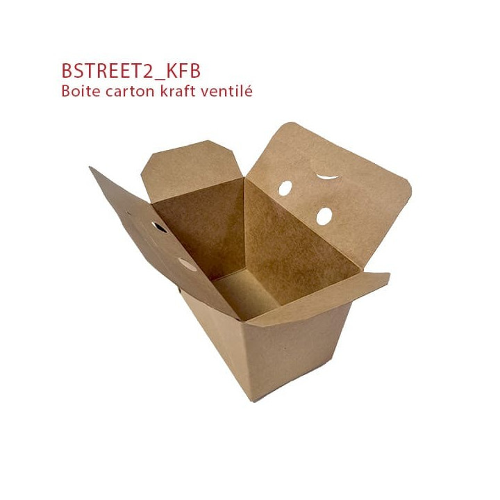 Boîte carton street ventilée vide